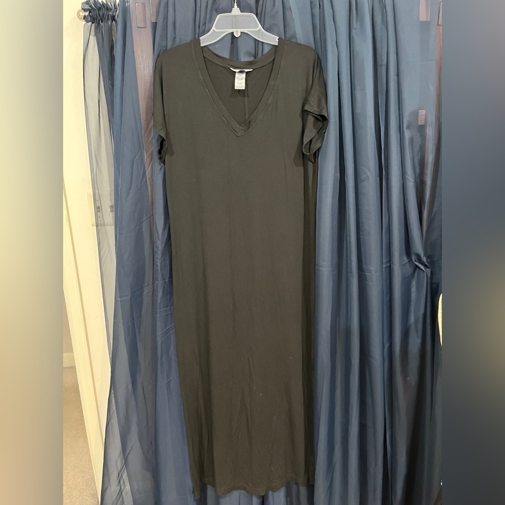 Hard Tail black V-Neck Maxi Dress